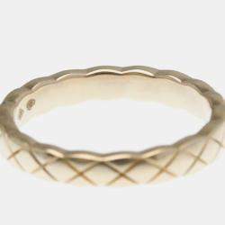 Pre Owned Chanel Coco Crush Mini Model Pink Gold 18K Fashion No Stone Band Ring Pink Gold