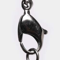 Pre Owned Chanel Multicolor Gun Metal Tone, Faux Pearl and Crystal CC Long Station Necklace