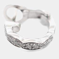 مملوكة مسبقًا أقراط شاينيل كوكو كراش ذهب أصفر/أبيض عيار 18 + كف للأذن