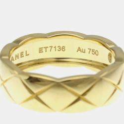 Pre Owned خاتم شانيل كوكو كراش مقاس متوسط ذهب أصفر عيار 18 خاتم ذهبي