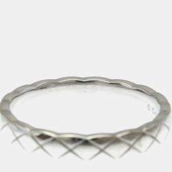 مملوكة مسبقًا Chanel Coco Crush Mini Model 18K White Gold Band Ring Size 52