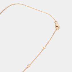 Pre Owned Chanel 18K Rose Gold Diamond Extrait de Camelia Necklace