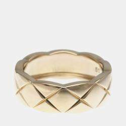 مملوكة مسبقًا خاتم شانيل كوكو كراش موضة حلقة ذهب وردي عيار 18 متوسطة مقاس 51