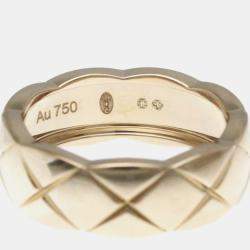 مملوكة مسبقًا خاتم شانيل كوكو كراش موضة حلقة ذهب وردي عيار 18 متوسطة مقاس 51