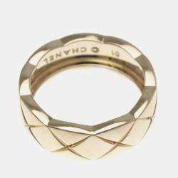 مملوكة مسبقًا خاتم شانيل كوكو كراش موضة حلقة ذهب وردي عيار 18 متوسطة مقاس 51