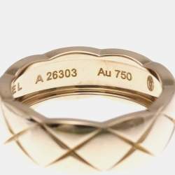 مملوكة مسبقًا خاتم شانيل كوكو كراش مقاس متوسط ذهب وردي عيار 18 خاتم لا يحتوي على أحجار ذهب وردي