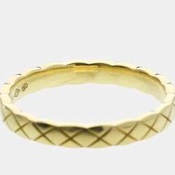 Pre Owned Chanel Coco Crush Ring Mini Model Yellow Gold (18K) Fashion No Stone Band Ring Gold