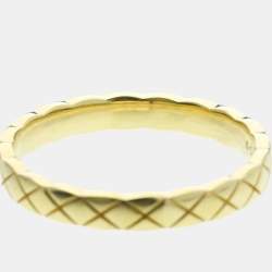 Pre Owned Chanel Coco Crush Ring Mini Model Yellow Gold (18K) Fashion No Stone Band Ring Gold