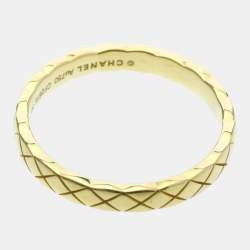 Pre Owned Chanel Coco Crush Ring Mini Model Yellow Gold (18K) Fashion No Stone Band Ring Gold