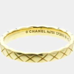 Pre Owned Chanel Coco Crush Ring Mini Model Yellow Gold (18K) Fashion No Stone Band Ring Gold