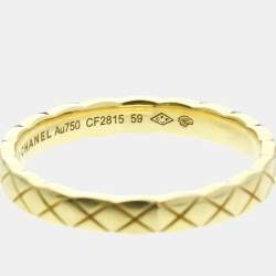 Pre Owned Chanel Coco Crush Ring Mini Model Yellow Gold (18K) Fashion No Stone Band Ring Gold