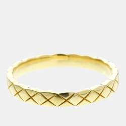 Pre Owned Chanel Coco Crush Ring Mini Model Yellow Gold (18K) Fashion No Stone Band Ring Gold
