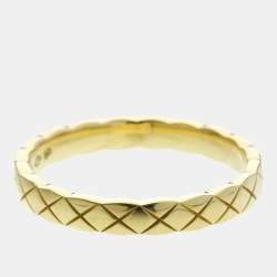 Pre Owned Chanel Coco Crush Ring Mini Model Yellow Gold (18K) Fashion No Stone Band Ring Gold