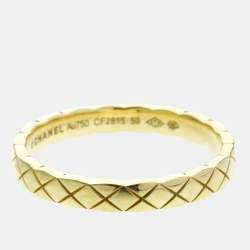 Pre Owned Chanel Coco Crush Ring Mini Model Yellow Gold (18K) Fashion No Stone Band Ring Gold