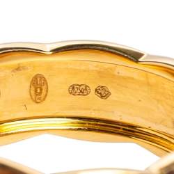 Chanel Coco Crush Quilted Motif 18K Yellow Gold Band Ring Size 50 