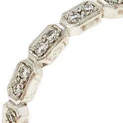 Chanel Premiere Diamond 18K White Gold Eternity Band Ring Size 52