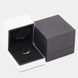 Chanel Coco Crush Quilted Motif 18k Rose Gold Mini Band Ring Size 49