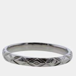 Chanel Silver Platinum Coco Crush Ring US 10.5