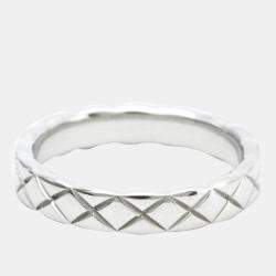 Chanel 18K White Gold Coco Crush Slim Ring EU 50