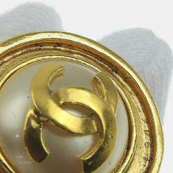 Chanel Gold Metal CC Clip On Earrings