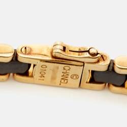 Pre Owned Chanel Ultra Ceramic 18k Yellow Gold Bracelet