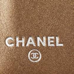 Chanel Gold Caviar Leather CC French Wallet