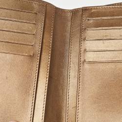 Chanel Gold Caviar Leather CC French Wallet