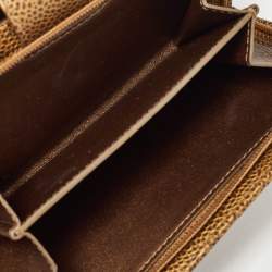 Chanel Gold Caviar Leather CC French Wallet