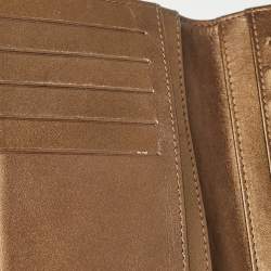 Chanel Gold Caviar Leather CC French Wallet