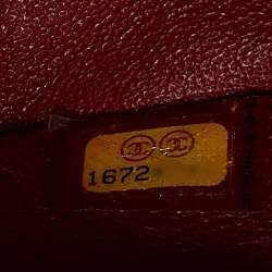 Pre Owned Chanel Red Quilted Caviar Leather Jumbo Classic Double Flap Bag