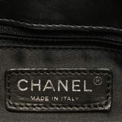 Pre Owned Chanel Black Quilted Leather Maxi 3 Flap Bag