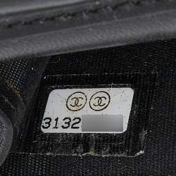 Pre Owned Chanel Black Quilted Leather Phone Holder Crossbody Bag               