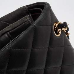 Chanel Black Quilted Lambskin Leather Maxi Classic Double Flap Bag