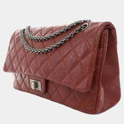 Chanel Red Leather 227 Medium Reissue Double Flap Reissue Shoulder Bag