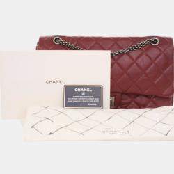 Chanel Red Leather 227 Medium Reissue Double Flap Reissue Shoulder Bag