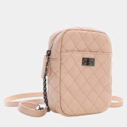 Chanel Pink Quilted Grained Leather Vertical Reissue Camera Shoulder Bags