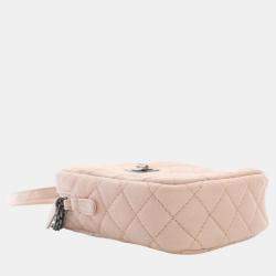 Chanel Pink Quilted Grained Leather Vertical Reissue Camera Shoulder Bags