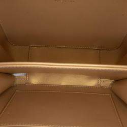 Pre Owned Chanel White Golden Plate Vanity Case