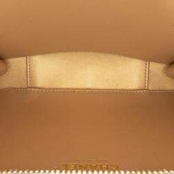 Pre Owned Chanel White Golden Plate Vanity Case