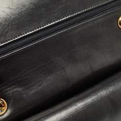 Pre Owned Chanel Black Quilted Lambskin Leather Medium Classic Double Flap Bag