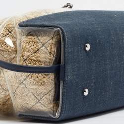 Chanel Navy Blue PVC and Denim 31 Shopping Bag
