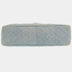 Chanel Blue Quilted Denim Classic Flap Bag