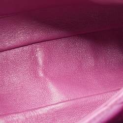 Pre Owned Chanel Purple Quilted Satin Classic Accordion Shoulder Bag
