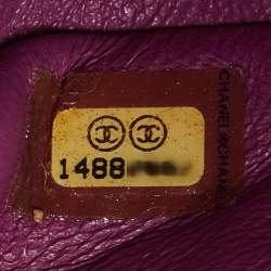 Pre Owned Chanel Purple Quilted Satin Classic Accordion Shoulder Bag