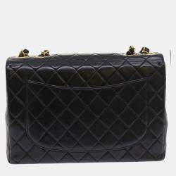 Chanel Black Leather Classic Double Flap Bag