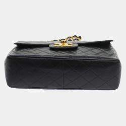 Chanel Black Leather Classic Double Flap Bag