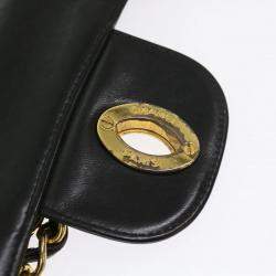 Chanel Black Leather Classic Double Flap Bag