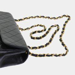 Chanel Black Leather Classic Double Flap Bag