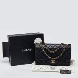 Pre Owned Chanel Black Quilted Leather Jumbo Classic Double Flap Bag