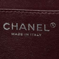 Pre Owned Chanel Silver Leather Mini Propeller Flap Bag